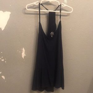 a navy blue tank top